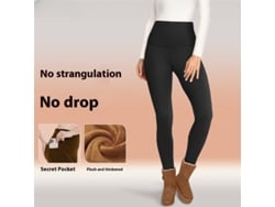 Leggings Rojos De Mujer Talla 2xl Forrados De Felpa Térmicos De Invierno De Talle Alto Estilo Yoga Con Bolsillos Ideales Para Otoño E Invierno