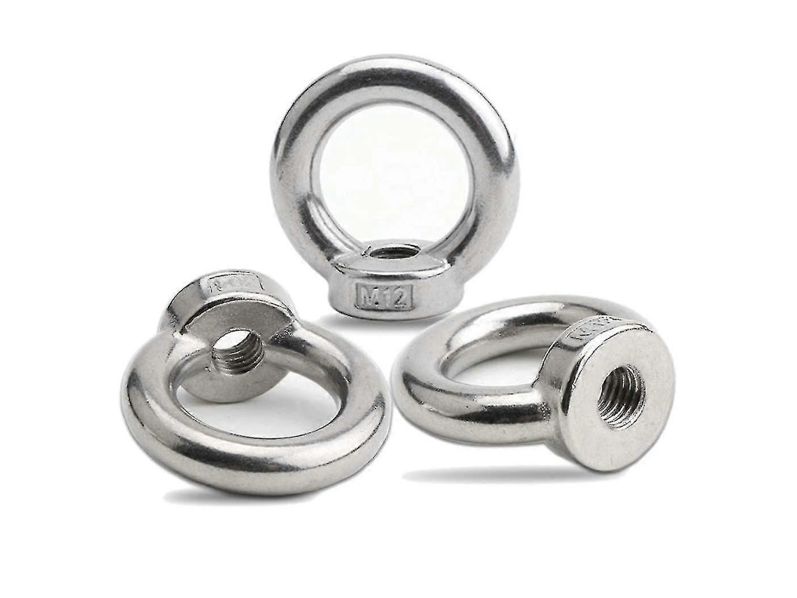 Tuercas Oculares De Elevación De Acero Inoxidable 304 M6, 12 Piezas, Rosca Femenina Para Maquinaria Y Hogar