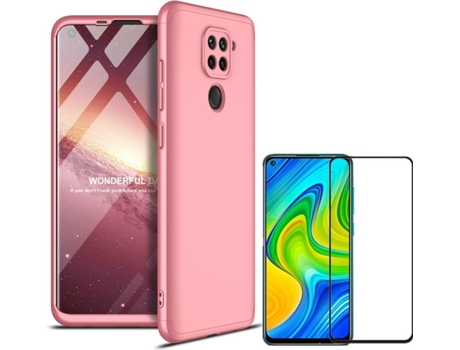 Carcasa y Protector Xiaomi Redmi Note 9 Slim armor 360º Rosa