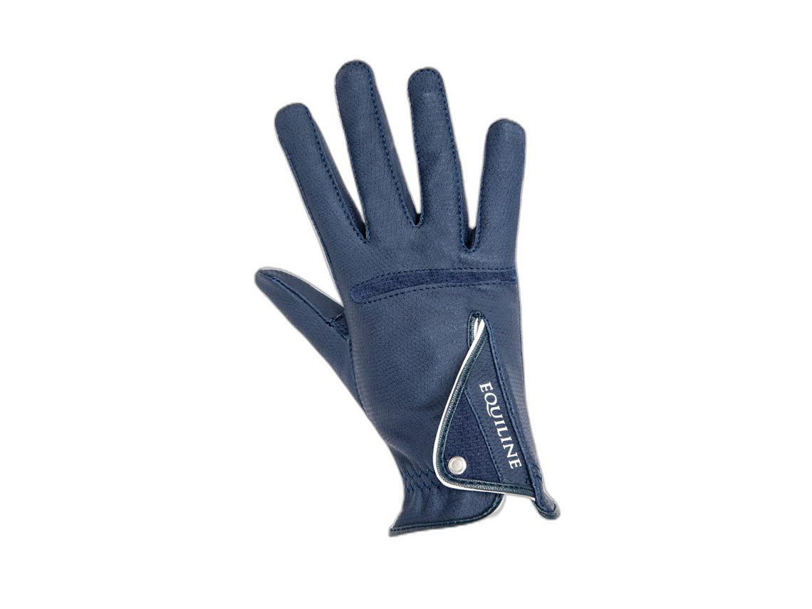 Guantes para Equitación Unisex EQUILINE (Tamaño 7,5 - Azul)