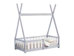 Estructura de Cama Infantil [EN.CASA] (Gris - Madera - 70 x 140 cm)