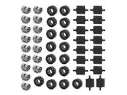 48 mini ejes de rueda para juguetes de construcción de coches para niños