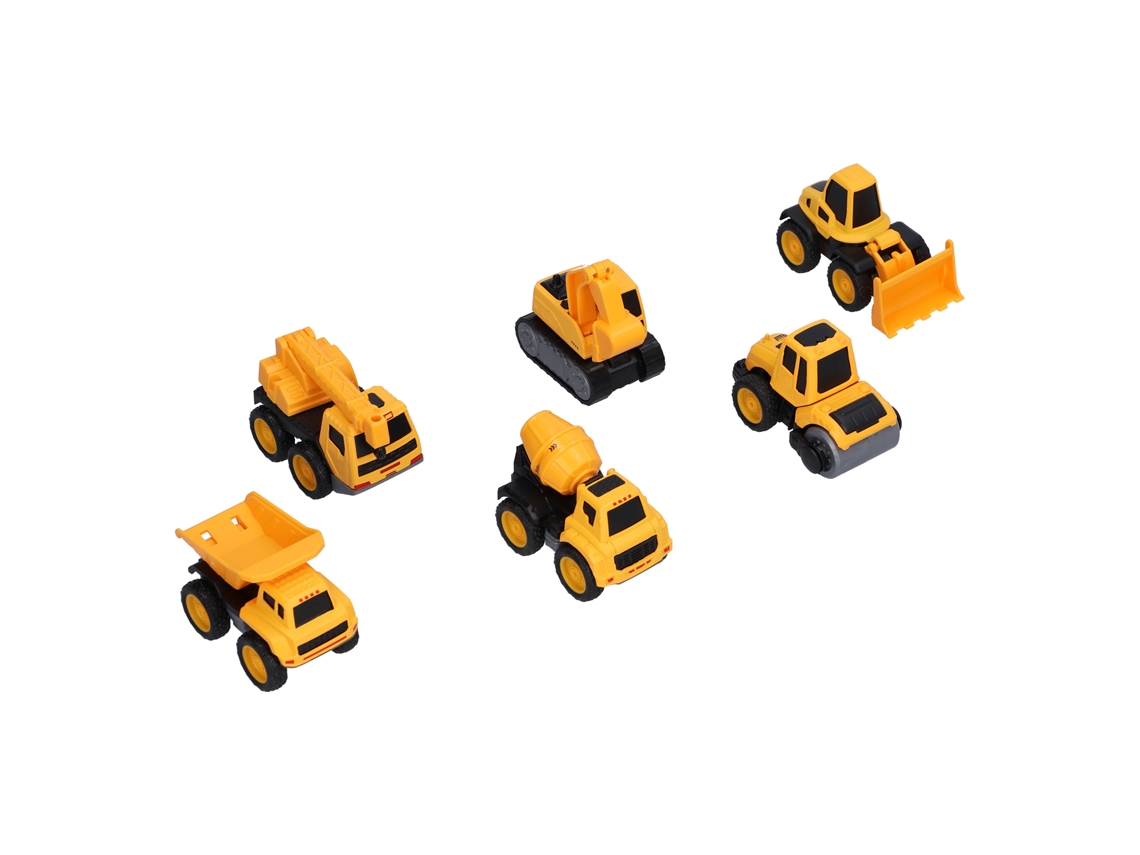 Vehículos De Construcción De Juguete Con Resorte Para Niños - 6 Modelos: Camión, Excavadora, Topadora