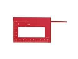 Regla cuadrada de aleación de aluminio con escala de 45° y 90° CHABERLU (roja)