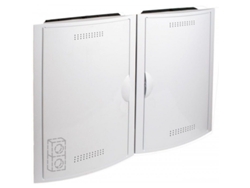 Conjunto Ict Empotrar 2 Registros Con 2 Bases Puerta Marco Blanco Solera 5504/2b
