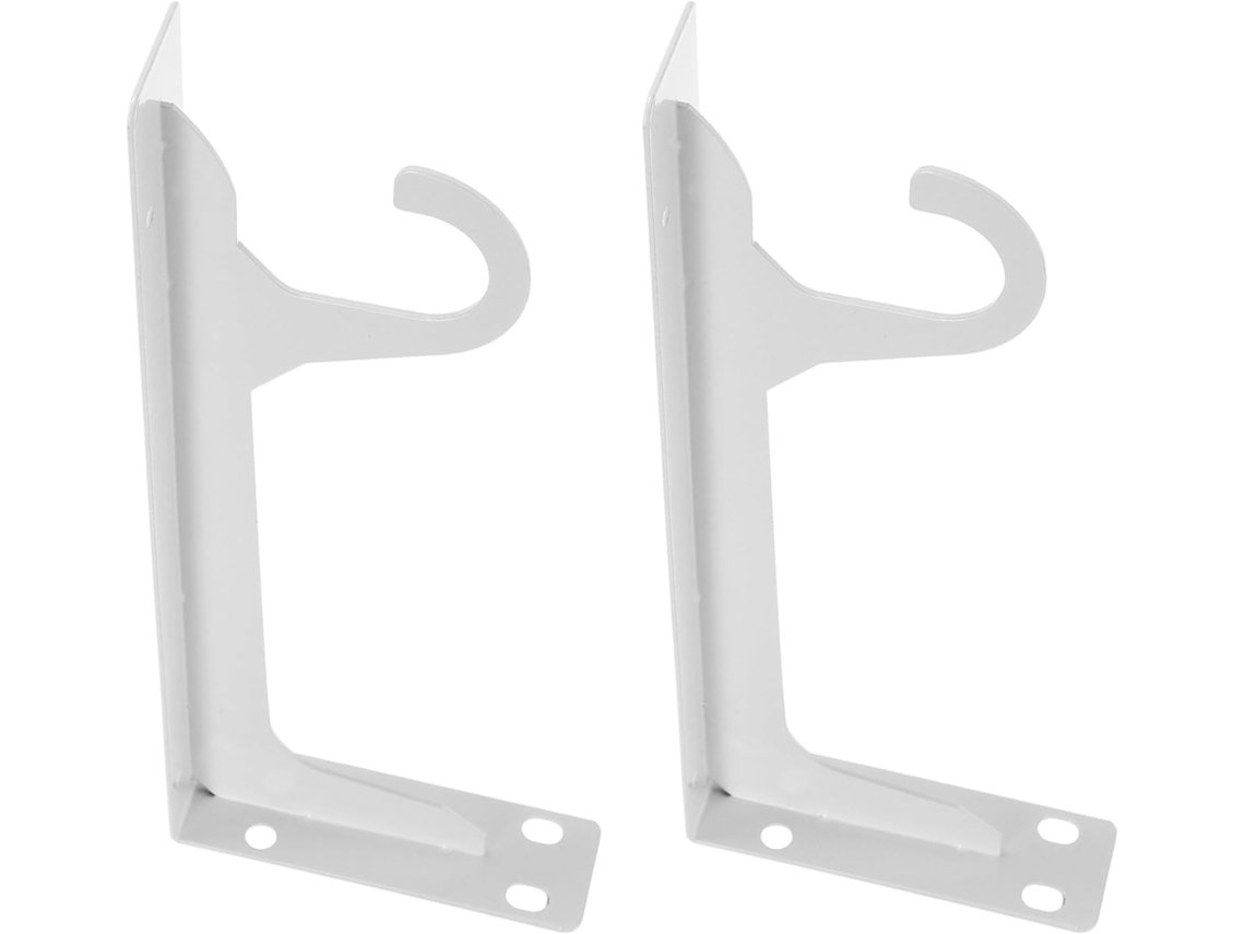 Soportes Estante Resistentes 2 Piezas Ganchos Colgar Blanco Estantes Armario Montaje Pared Almacenamiento