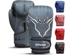 Guantes De Boxeo Para Niños Fk-3.6 - Gris - Farabi Sports 6 Oz, Júnior Para Mma, Muay Thai, Saco De Golpeo Y Entrenamiento Para 5 A 10 Años