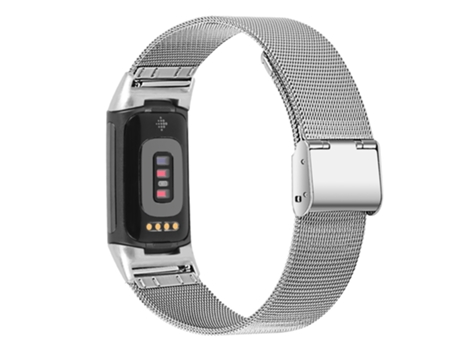 Pulsera de Acero Inoxidable para Fitbit Charge 5 Charge 6 Plata