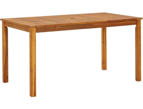 Mesa de jardín VIDAXL Marrón Madera de acacia (140x80x74 cm)