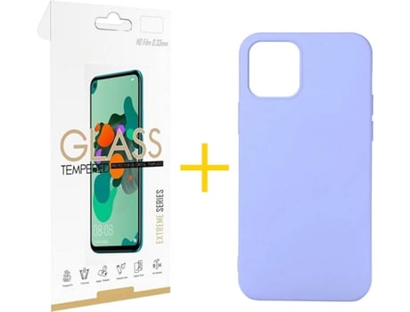 Kit Funda + Protector de Pantalla Apple iPhone 11 Pro SKYHE Liso (Morado)