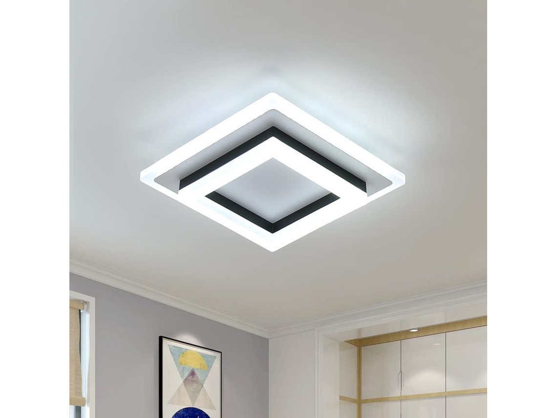 2026-lâmpada De Teto Led 23w Acrílico Quadrada, Iluminação Para Sala Dormitório Cozinha, Luz Branca Fria 220v