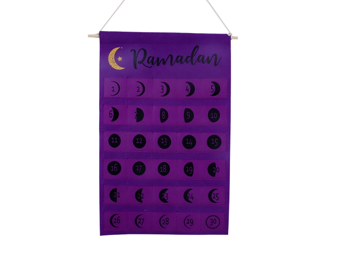 Calendario De Cuenta Regresiva De Ramadán Eid Mubarak De Fieltro Hecho En Casa