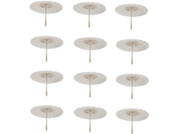 Juego De 12 Sombrillas De Papel - Accesorios De Fotografía Diy - Para Baby Showers, Bodas - 60 Cm