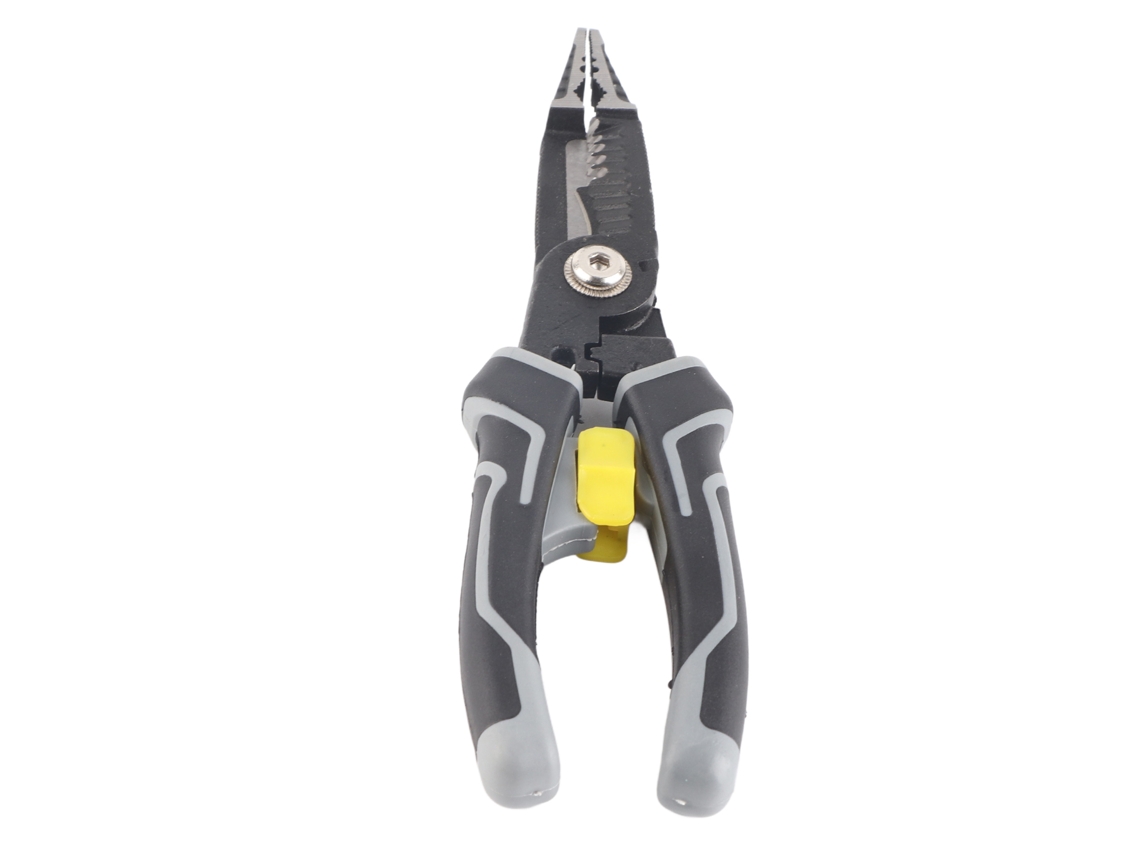 Alicates Pelacables Multifuncionales Con Punta Fina Para Electricistas Y Personal De Mantenimiento - Negro Y Amarillo