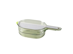 Cesta multifuncional para escurrir arroz y fruta, ideal para un lavado y secado rápidos.