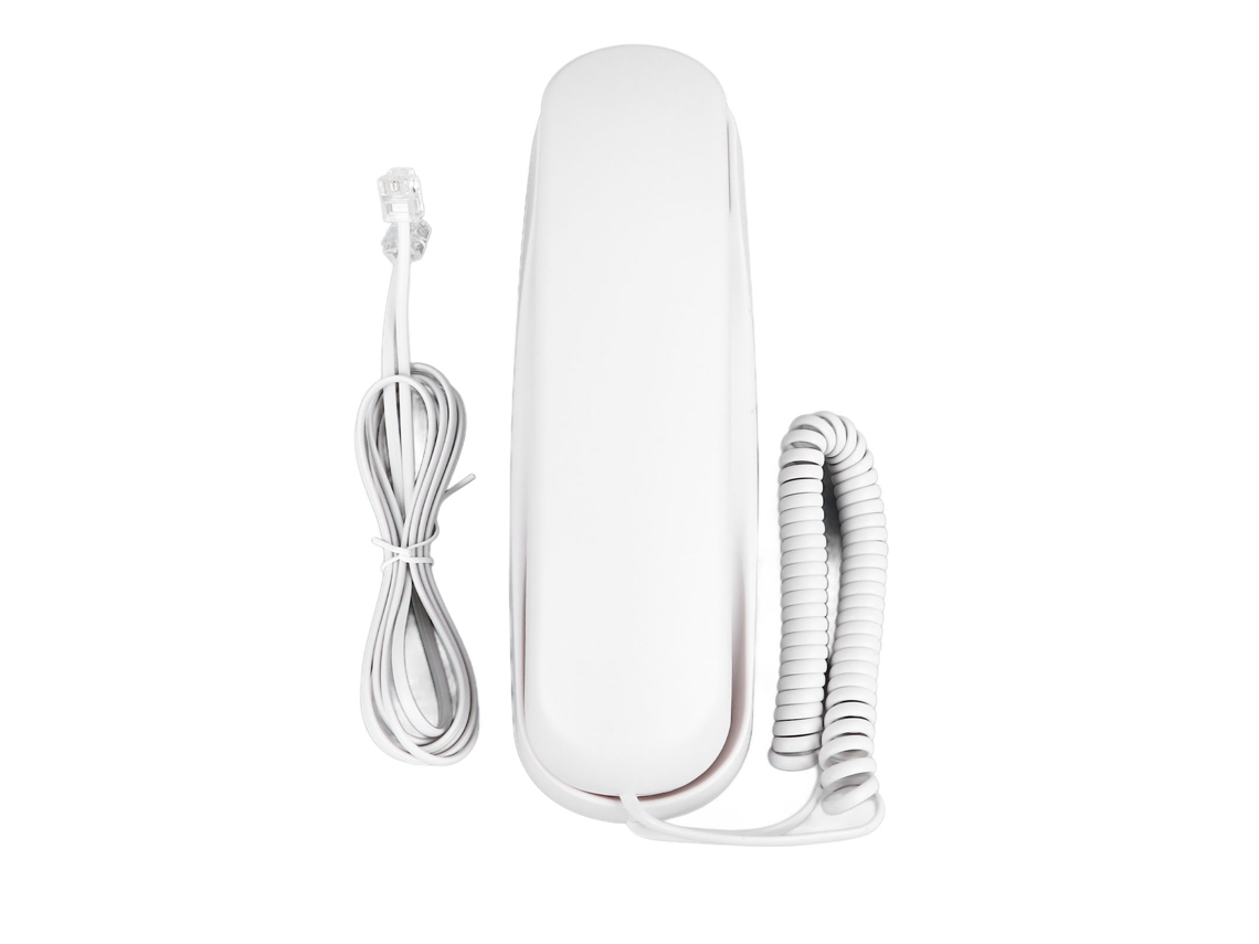 Teléfono Fijo Con Cable, Para Montaje En Pared, Con Sonido Nítido Y Diseño Multifuncional Para El Hogar, Hoteles U Oficinas - Color Blanco.