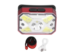 Faro Led Exterior Con Inducción Cob, Carga Usb, Linterna Frontal Para Correr De Noche (rojo).