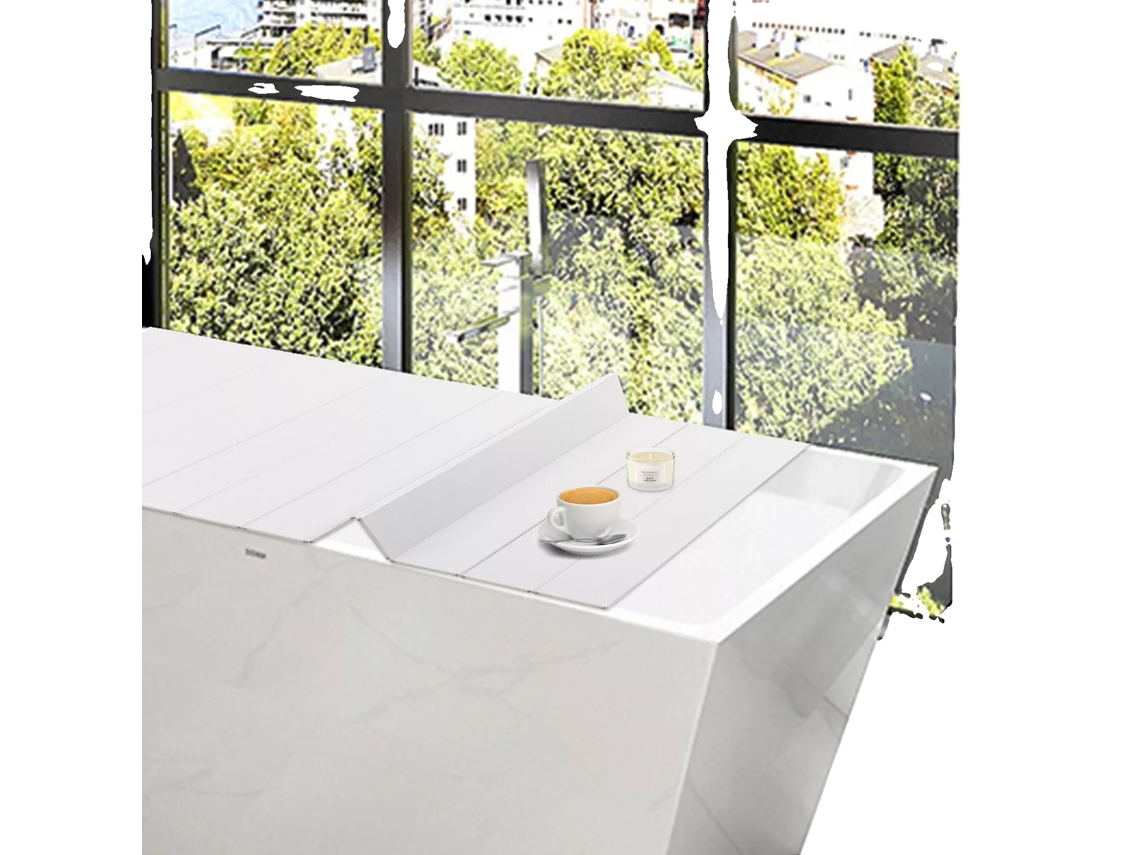 Cubierta retráctil para bañera, diseño moderno, forma rectangular, resistente a altas temperaturas, color blanco OEM