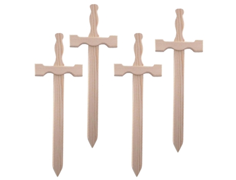 4 espadas de madera 39 x 13 cm GRAINE CRÉATIVE