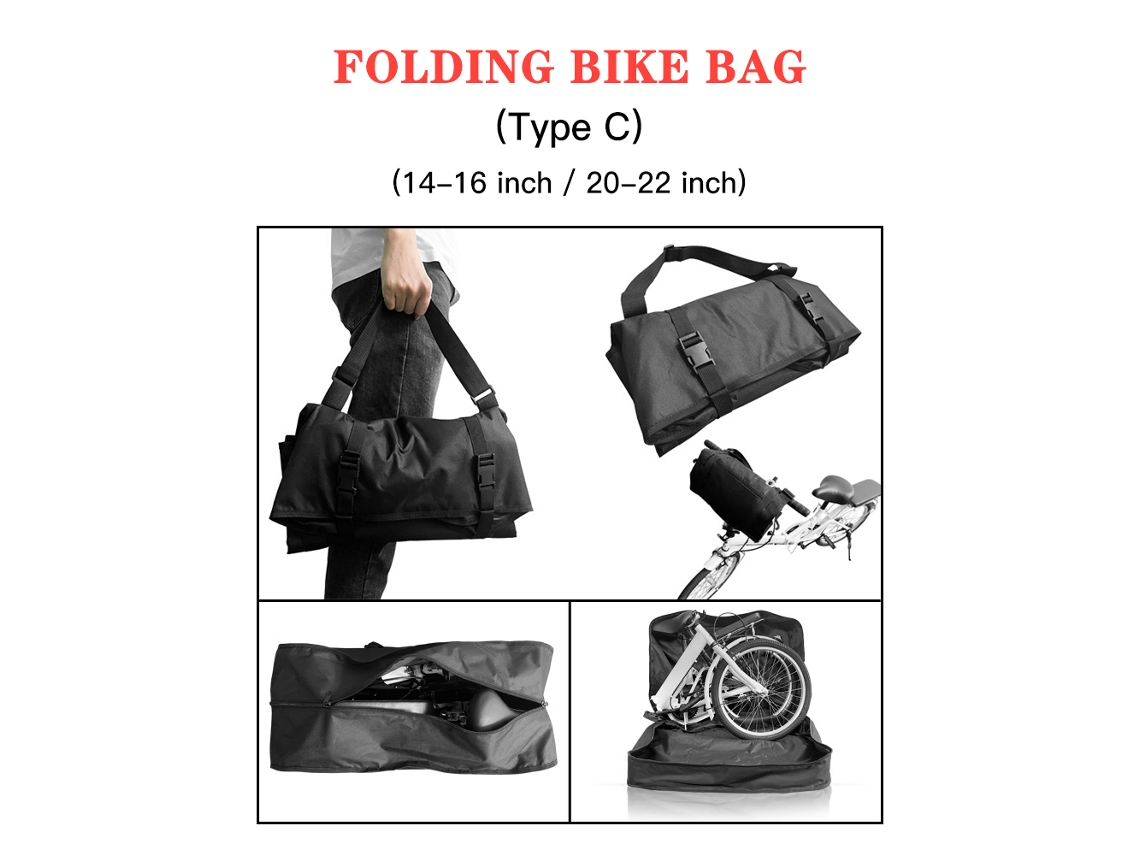 2026-bolsa De Viaje Para Bicicleta Plegable Funda Transporte Portátil Para Bicicleta Plegable 14-16 Pulgadas