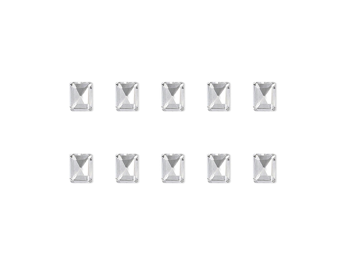 10 colgantes para uñas, diamantes de imitación en forma de corazón, forma irregular, cristales, gemas, decoraciones acrílicas para uñas Hengrongshen