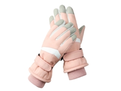 Guantes de esquí de invierno para mujer, guantes de snowboard impermeables con pantalla táctil y antideslizantes