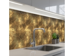 Salpicaderos De Cocina Antiguo - Aspecto Metálico - Oro 500x80 Cm