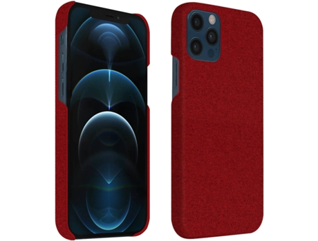 Funda iPhone 12, 12 Pro AVIZAR Híbrida Rojo