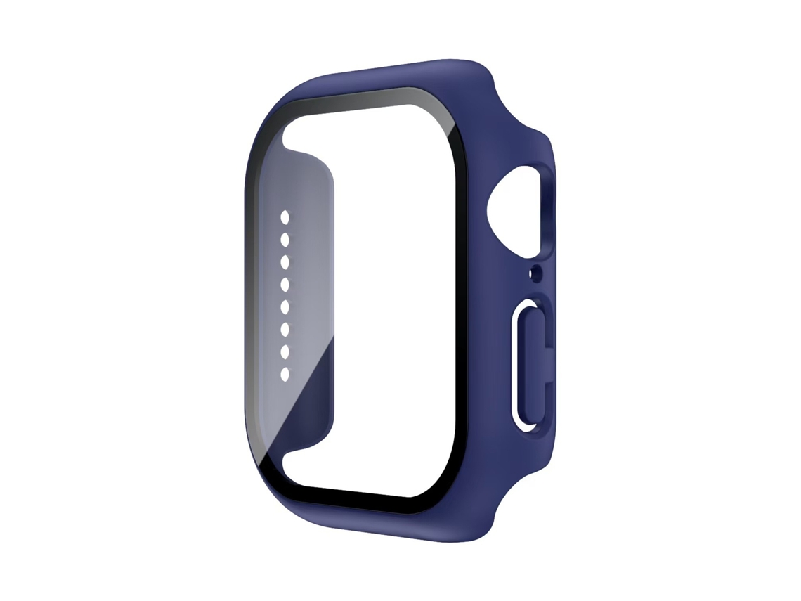Capa Para Apple Watch Series 4/5/6/se 44mm Con Protector De Pantalla De Vidrio Templado (azul Oscuro) Spqment