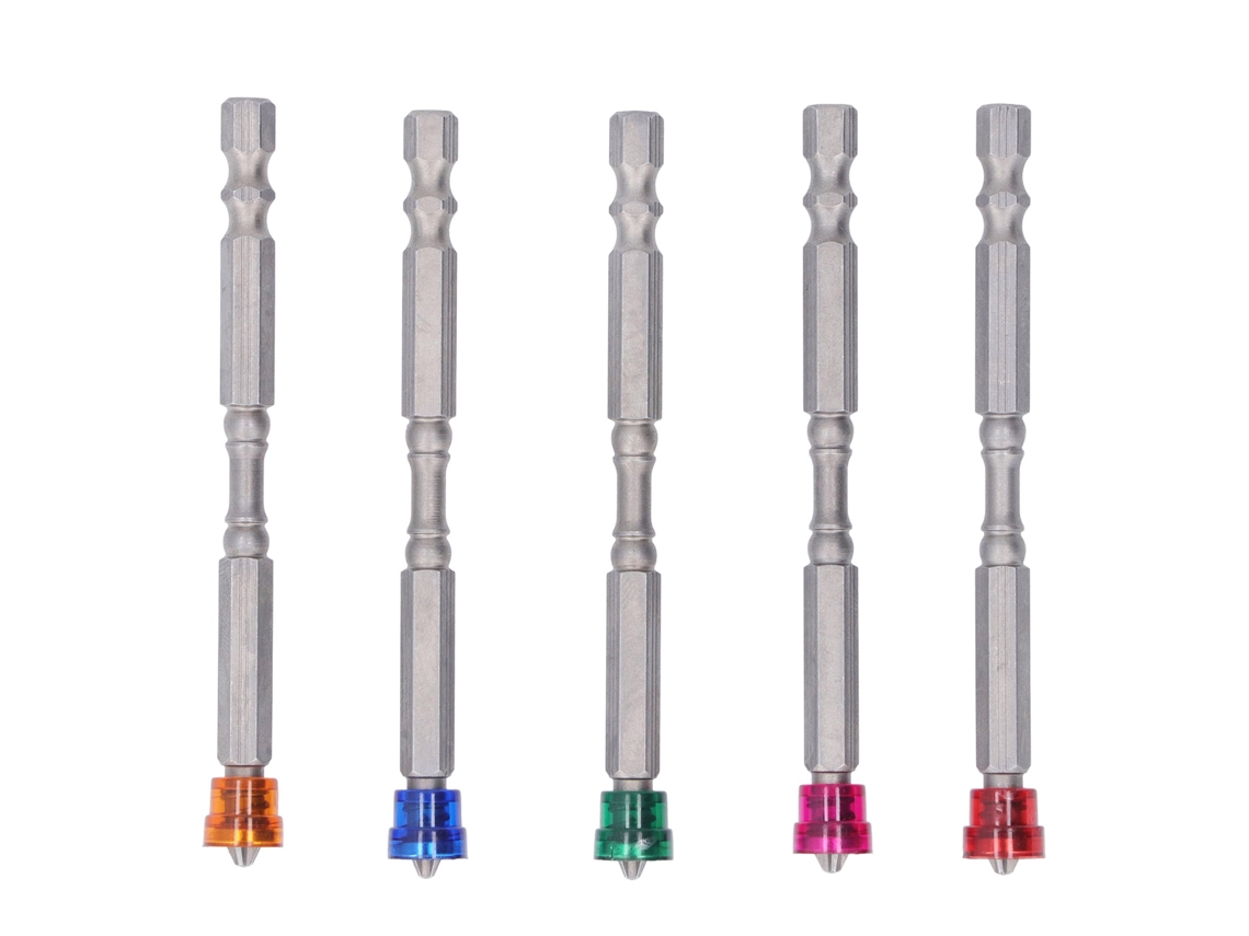 Juego De 5 Puntas De Destornillador Con Anillo Magnético, Hexagonales De Acero Aleado De 1/4 De Pulgada Para Motores Eléctricos.