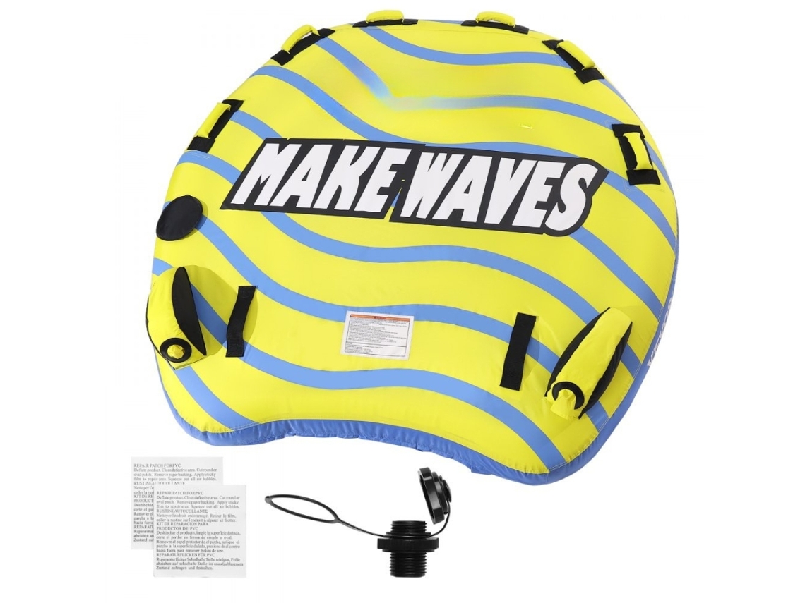Flotador de Remolque Inflable para 3 Personas con Flaps Estabilizadores y Asas de EVA Tekmaquinas