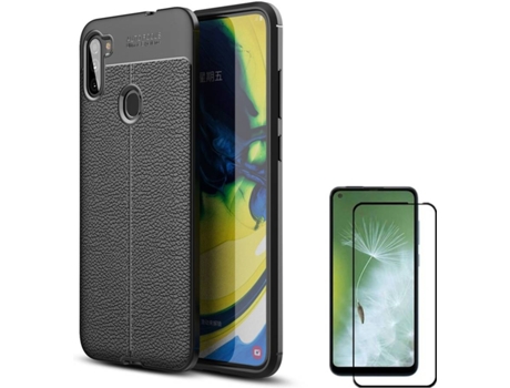 Funda y Protector Samsung Galaxy M11 Rugged Leather Negro