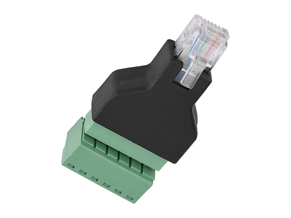 Adaptador Ethernet Rj12 6p6c Macho A Terminal De Tornillo De Alta Calidad