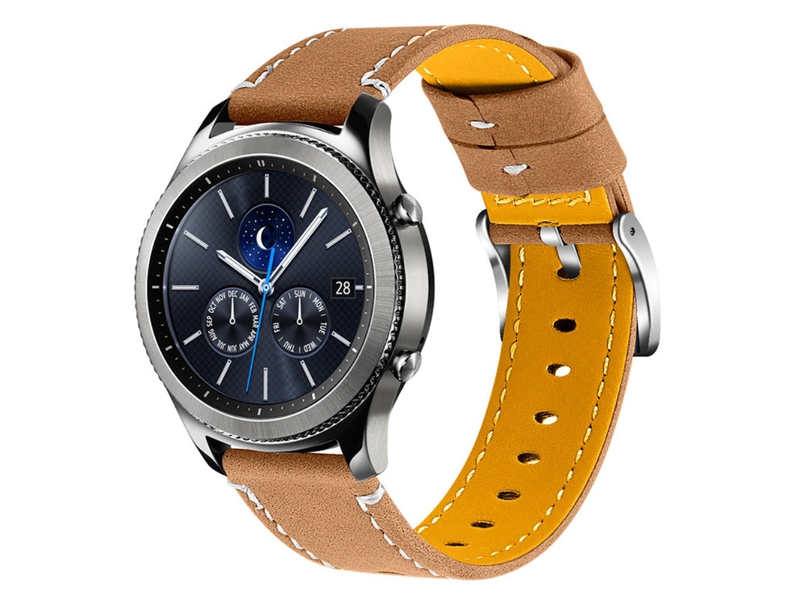Correa de acero inoxidable 22mm con hebilla para Huami Amazfit GTR 47mm - café mate