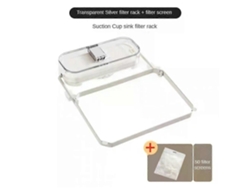 Soporte plegable para filtro de fregadero de cocina con ventosa para restos de comida, bolsa de basura de malla desechable para cocina. GOKOCO