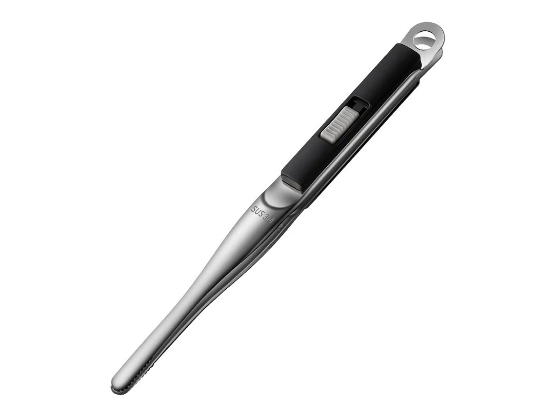Pinzas Para Carne De Acero Inoxidable 304 (negras) Para Uso Doméstico.
