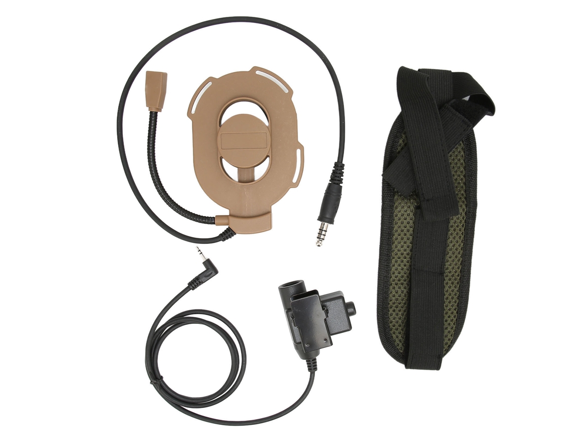 Auriculares De Un Solo Lado Para Casco De Motocicleta Con Ptt U94 Para Radios Motorola T5428 6200c T80 De 2,5 Mm, Color Marrón.