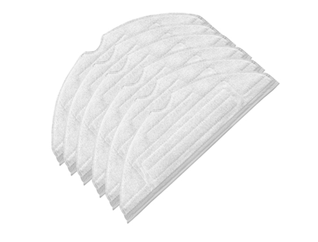 Pack con 6 Mopa Pad Blanco Roborock G10S/T8 Plus/S7 Maxv Ultra