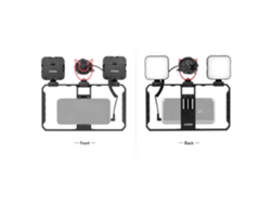 Kit de accesorios para vlogging con caja de vídeo para teléfono, micrófono y luz LED - Andoer