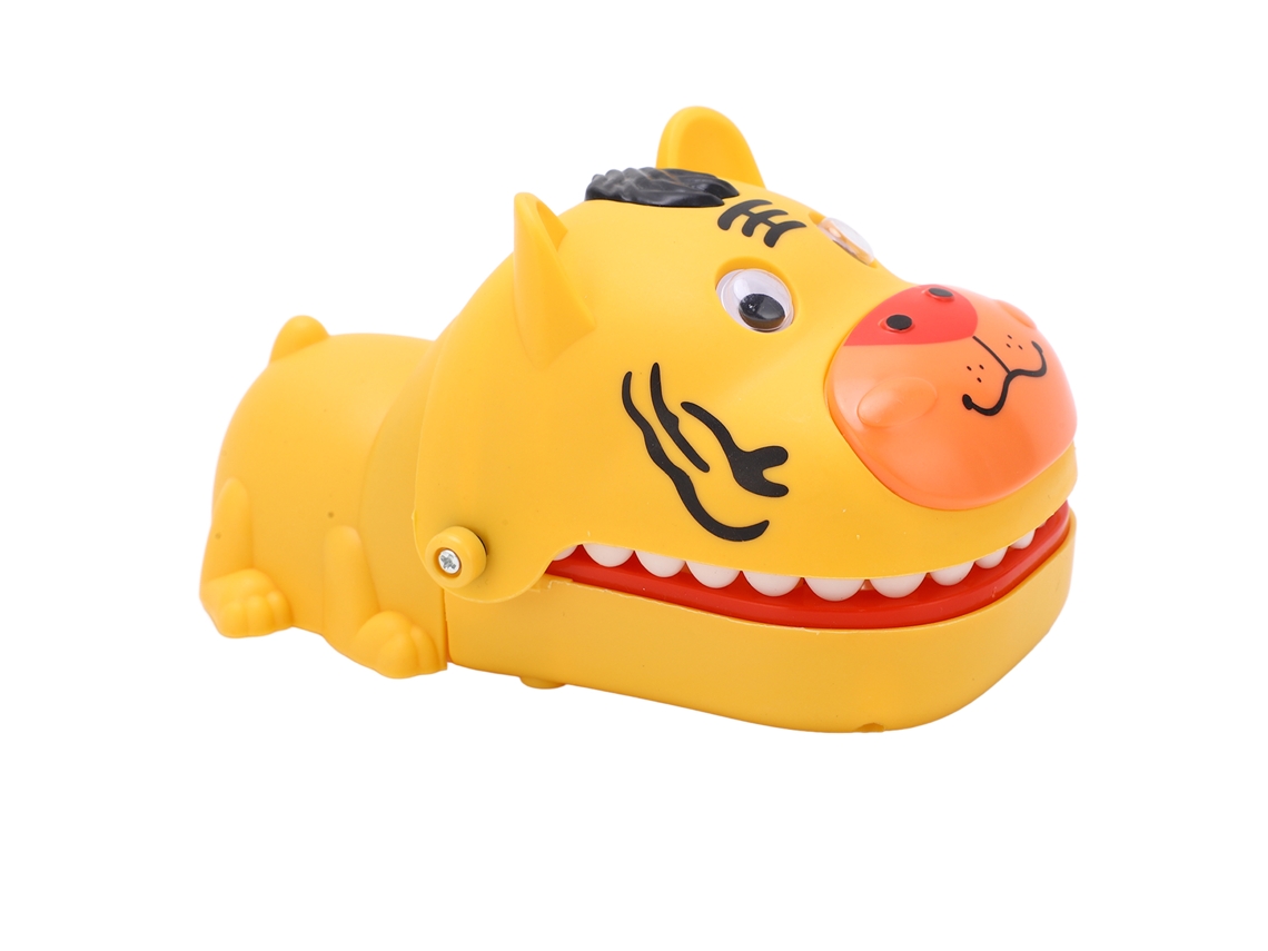 Juego Infantil De Morderse Los Dedos, Juguete De Tigre Amarillo De Dibujos Animados Para Fiestas.