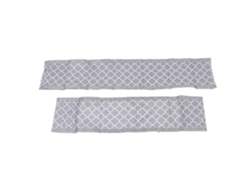2 Protectores Laterales Para Cuna De Bebé, De Malla Transpirable Y Anticaída, Color Gris Ciruela.