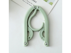 Percha plegable de 3 vías, de color verde.
