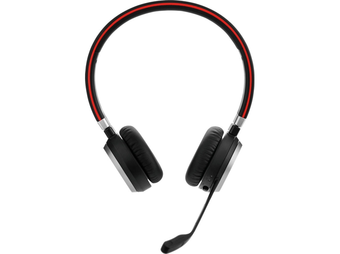 Auriculares Bluetooth JABRA Evolve 65 (On Ear - Micrófono - Rojo)