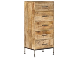 Cómoda De Madera Maciza De Mango 45x35x106 Cm