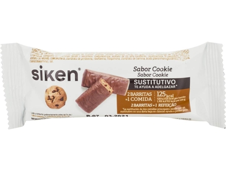 Siken Sustitutivo Barrita Cookie SIKEN (1 Unidade 40g)