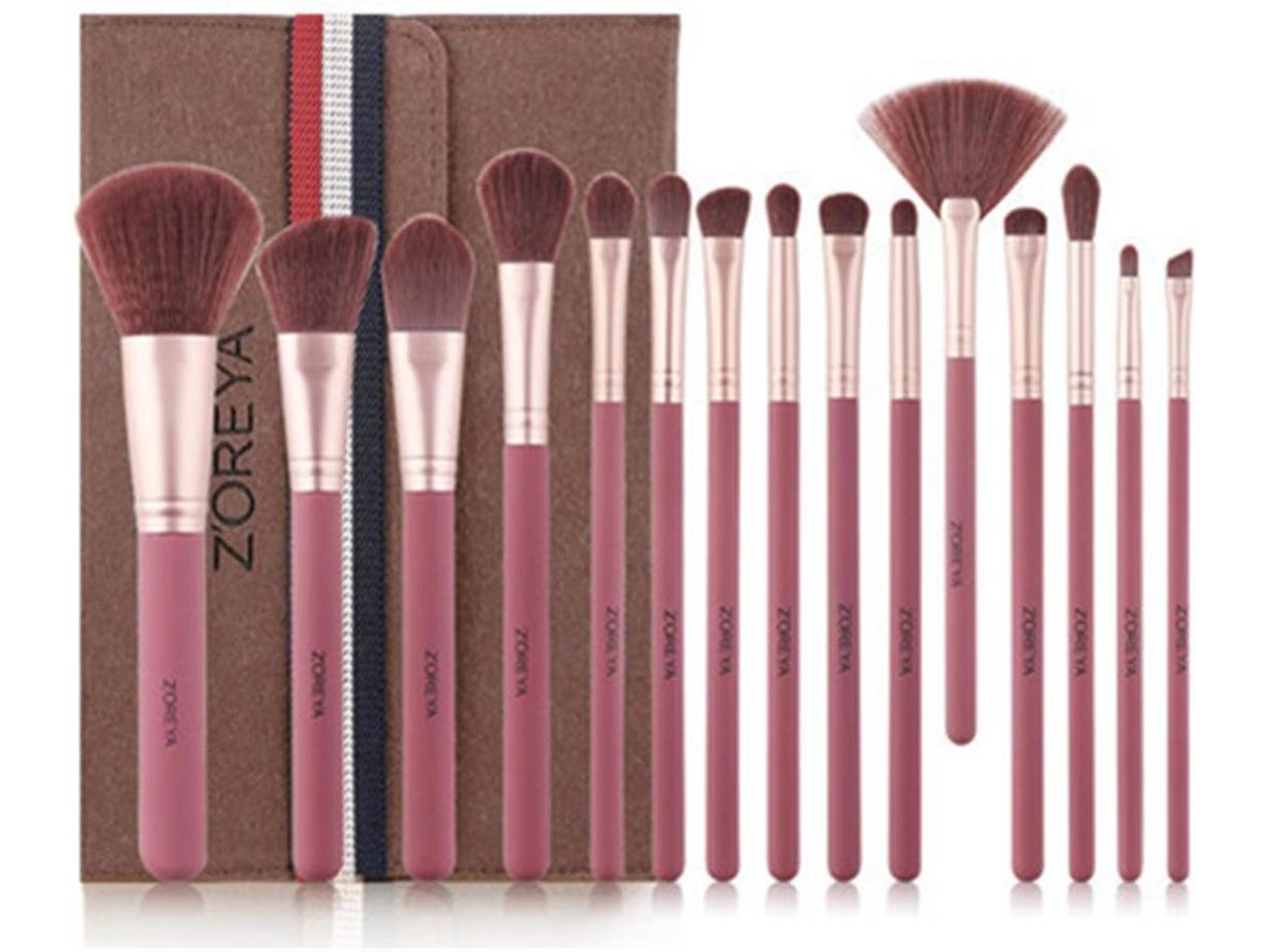 Kit de Pinceles para Maquillaje WJS 840079089076 (15 Un - Marrón)