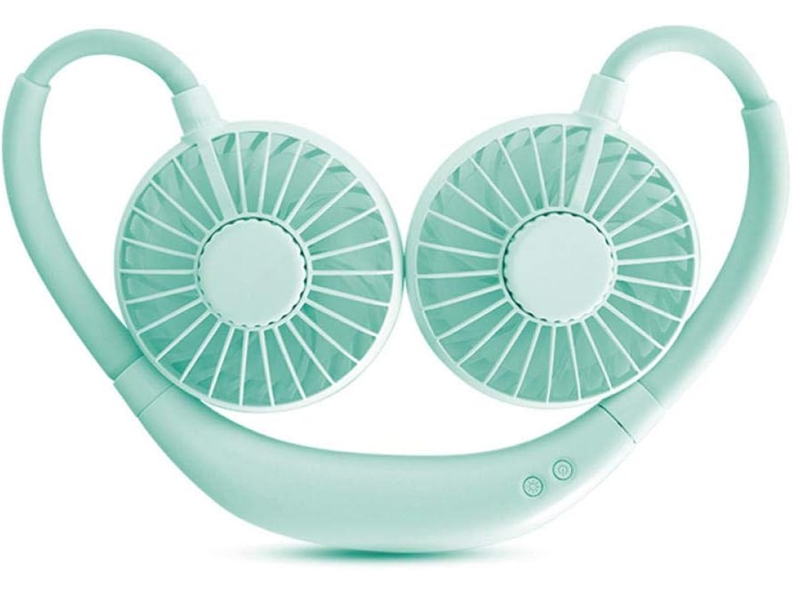 Mini Ventilador Portátil Colgante Para El Cuello Mini Luz Led Recargable Por Usb Con De