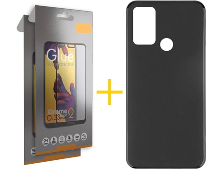 Kit Funda + 2 Protectores de Pantalla Oppo A53s SKYHE Full Liso (Negro)