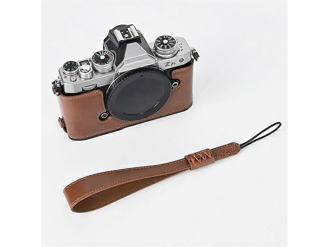 Bolsa para cámara, funda protectora de piel sintética, de medio cuerpo, con ranura para batería, compatible con Nikon Z Fc Facpoet