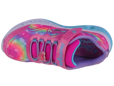 Botas de Niña SKECHERS Flutter Heart Lights Groovy Swirl Malla Rosa (31)